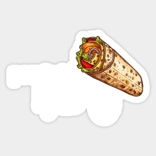 Powered by Burrito Sticker